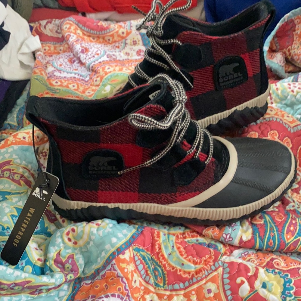 Women’s Sorel Out and About Tartan Booties
